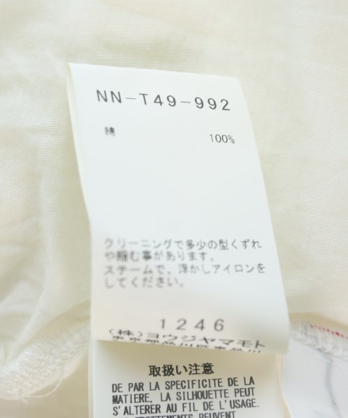 Yohji Yamamoto +NOIR（ヨウジヤマモトプリュスノアール）Tシャツ・カットソー 白 サイズ:2(S位) レディース/2200714530086