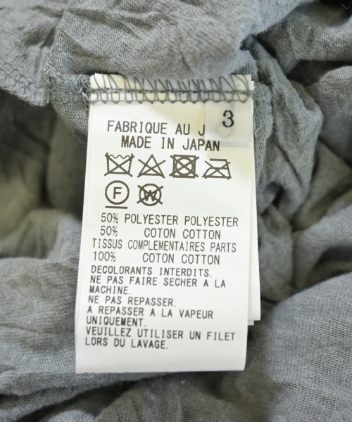 Yohji Yamamoto +NOIR（ヨウジヤマモトプリュスノアール）Tシャツ・カットソー グレー サイズ:3(M位) レディース/2200717316038