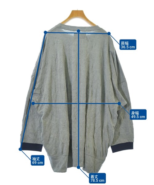 Yohji Yamamoto +NOIR（ヨウジヤマモトプリュスノアール）Tシャツ・カットソー グレー サイズ:3(M位) レディース/2200717316038