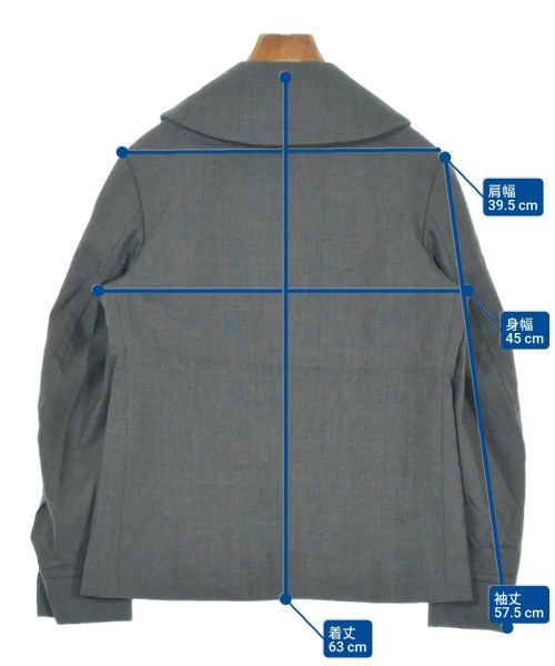 Yohji Yamamoto +NOIR（ヨウジヤマモトプリュスノアール）カジュアルジャケット グレー サイズ:2(S位) レディース/2200646819129