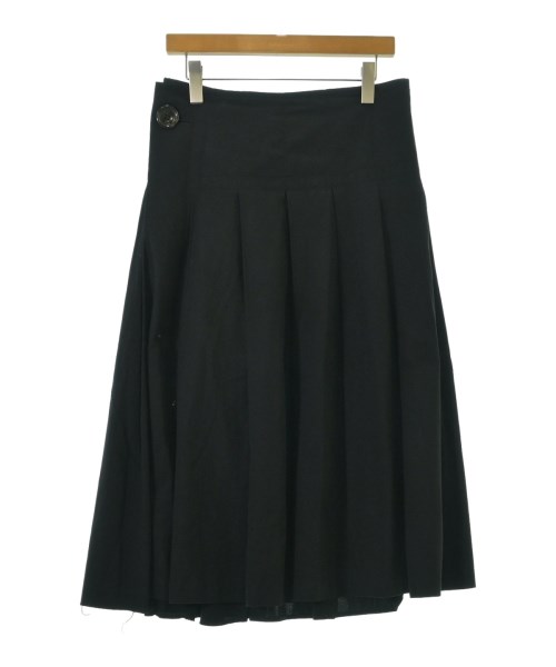 YOHJI YAMAMOTO +NOIR(ヨウジヤマモトプリュスノアール)ひざ丈スカート 黒 サイズ:2(S位)/2200670453016