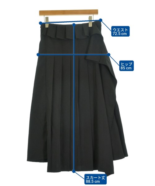 Yohji Yamamoto +NOIR（ヨウジヤマモトプリュスノアール）ロング・マキシ丈スカート 黒 サイズ:2(S位) レディース/2200724057122