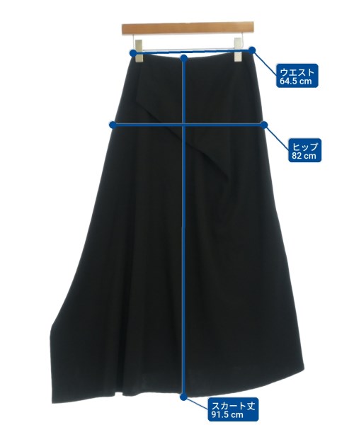 Yohji Yamamoto +NOIR（ヨウジヤマモトプリュスノアール）ロング・マキシ丈スカート 黒 サイズ:2(S位) レディース/2200728771055
