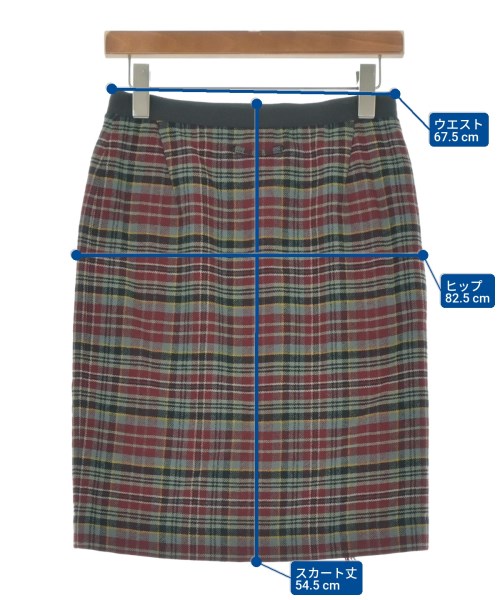 Jean Paul GAULTIER FEMME（ジャンポールゴルチエフェム）ひざ丈スカート 赤 サイズ:38(S位) レディース/2200661906026