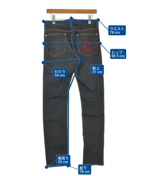 Vivienne Westwood MAN（ヴィヴィアンウエストウッドマン）デニムパンツ 紺 サイズ:44(S位) メンズ/2200649879380