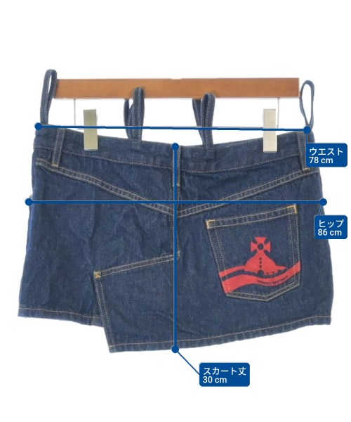 Vivienne Westwood（ヴィヴィアンウエスドウッド）ミニスカート 紺 サイズ:27(M位) レディース/2200649972166