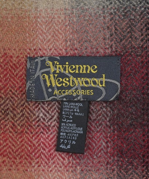 Vivienne Westwood（ヴィヴィアンウエスドウッド）マフラー 赤 サイズ:- メンズ/2200706943269
