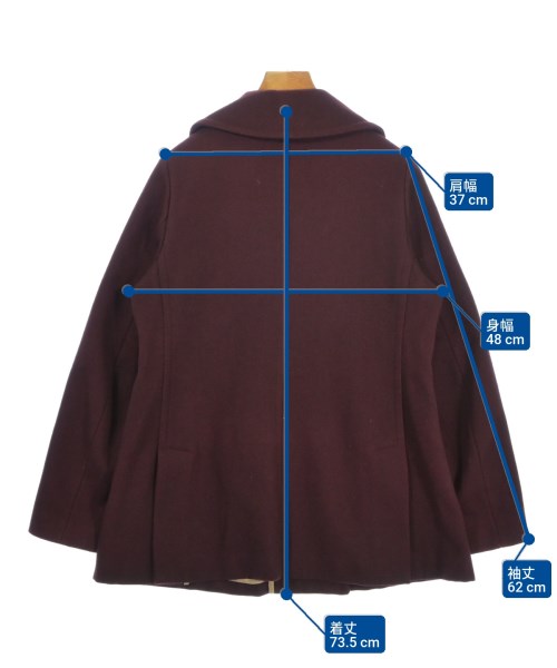 Vivienne Westwood（ヴィヴィアンウエスドウッド）ピーコート 赤 サイズ:44(M位) レディース/2200684339122
