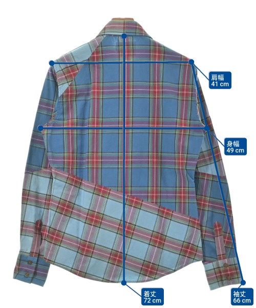 Vivienne Westwood MAN（ヴィヴィアンウエストウッドマン）カジュアルシャツ 青 サイズ:46(M位) メンズ/2200641707018