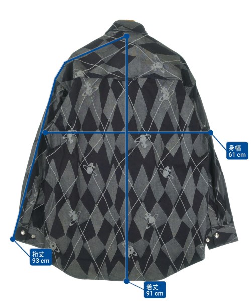 Vivienne Westwood MAN（ヴィヴィアンウエストウッドマン）カジュアルシャツ 紺 サイズ:-(XL位) メンズ/2200618230129