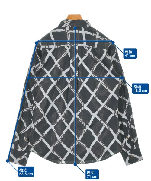 Vivienne Westwood MAN（ヴィヴィアンウエストウッドマン）カジュアルシャツ 黒 サイズ:48(L位) メンズ/2200618230204