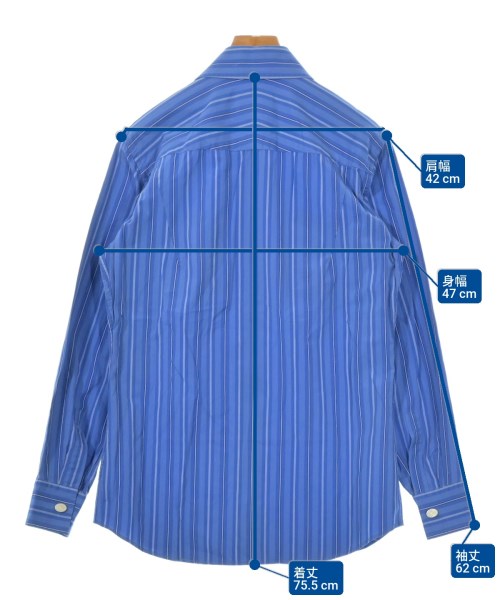 Vivienne Westwood MAN（ヴィヴィアンウエストウッドマン）カジュアルシャツ 青 サイズ:1(S位) メンズ/2200630015049