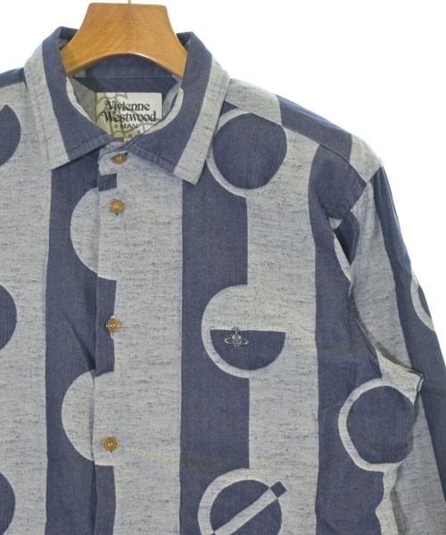 Vivienne Westwood MAN（ヴィヴィアンウエストウッドマン）カジュアルシャツ 紺 サイズ:50(XL位) メンズ/2200659808097