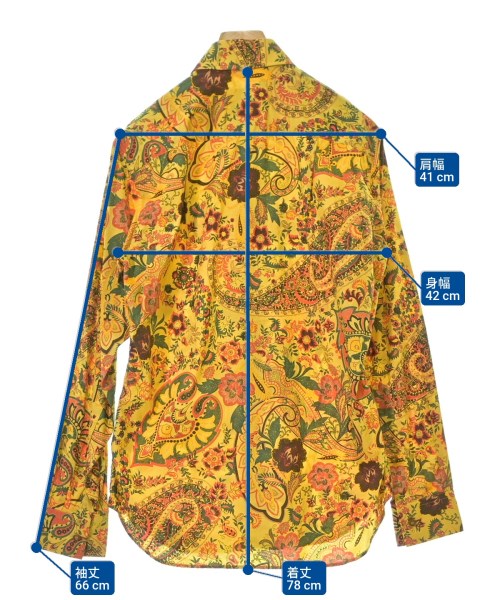 Vivienne Westwood MAN（ヴィヴィアンウエストウッドマン）カジュアルシャツ 黄 サイズ:1(S位) メンズ/2200664620141