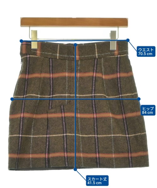 Vivienne Westwood RED LABEL（ヴィヴィアンウエストウッドレッドレーベル）ミニスカート 茶 サイズ:42(M位) レディース/2200610124044