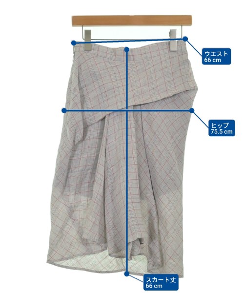Vivienne Westwood RED LABEL（ヴィヴィアンウエストウッドレッドレーベル）ひざ丈スカート グレー サイズ:40(M位) レディース/2200697282040