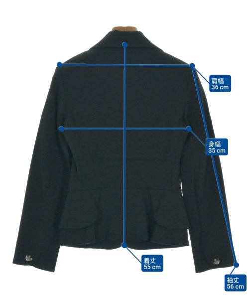 Vivienne Westwood RED LABEL（ヴィヴィアンウエストウッドレッドレーベル）カジュアルジャケット 黒 サイズ:1(S位) レディース/2200650145023