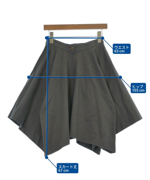 Vivienne Westwood RED LABEL（ヴィヴィアンウエストウッドレッドレーベル）ひざ丈スカート グレー サイズ:2(M位) レディース/2200650505094