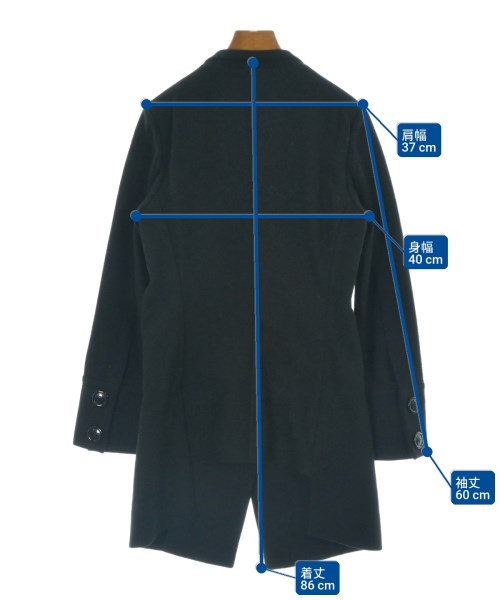 Vivienne Westwood RED LABEL（ヴィヴィアンウエストウッドレッドレーベル）ピーコート 黒 サイズ:2(M位) レディース/2200705641036