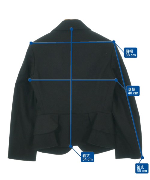 Vivienne Westwood RED LABEL（ヴィヴィアンウエストウッドレッドレーベル）テーラードジャケット 黒 サイズ:3(L位) レディース/2200665045011