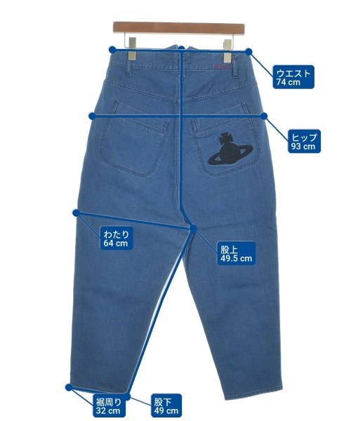 Vivienne Westwood RED LABEL（ヴィヴィアンウエストウッドレッドレーベル）デニムパンツ 青 サイズ:M レディース/2200724664054