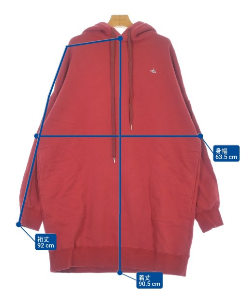 Vivienne Westwood RED LABEL（ヴィヴィアンウエストウッドレッドレーベル）パーカー 赤 サイズ:00(F) レディース/2200622893051