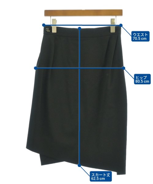 Vivienne Westwood RED LABEL（ヴィヴィアンウエストウッドレッドレーベル）ひざ丈スカート 黒 サイズ:3(L位) レディース/2200622848013