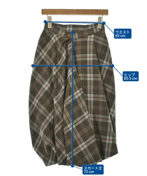 Vivienne Westwood RED LABEL（ヴィヴィアンウエストウッドレッドレーベル）ロング・マキシ丈スカート 茶 サイズ:2(M位) レディース/2200628838018