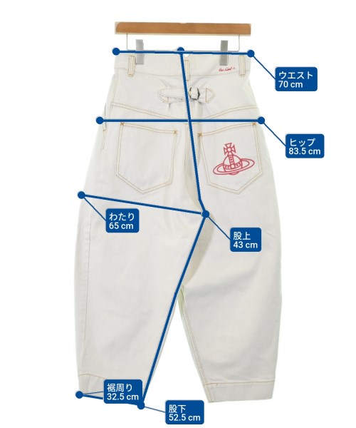 Vivienne Westwood RED LABEL（ヴィヴィアンウエストウッドレッドレーベル）デニムパンツ 白 サイズ:2(M位) レディース/2200613452045