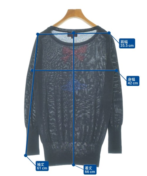 Vivienne Westwood RED LABEL（ヴィヴィアンウエストウッドレッドレーベル）ニット・セーター 紺 サイズ:2(M位) レディース/2200674798014