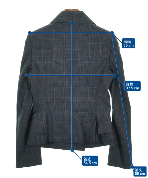 Vivienne Westwood RED LABEL（ヴィヴィアンウエストウッドレッドレーベル）テーラードジャケット グレー サイズ:2(M位) レディース/2200670107025