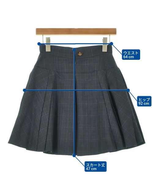 Vivienne Westwood RED LABEL（ヴィヴィアンウエストウッドレッドレーベル）ミニスカート グレー サイズ:2(M位) レディース/2200670107032