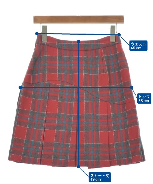 Vivienne Westwood RED LABEL（ヴィヴィアンウエストウッドレッドレーベル）ミニスカート 赤 サイズ:2(M位) レディース/2200661906019