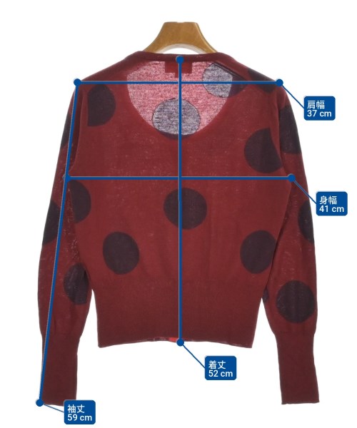 Vivienne Westwood RED LABEL（ヴィヴィアンウエストウッドレッドレーベル）カーディガン 赤 サイズ:3(L位) レディース/2200712971058