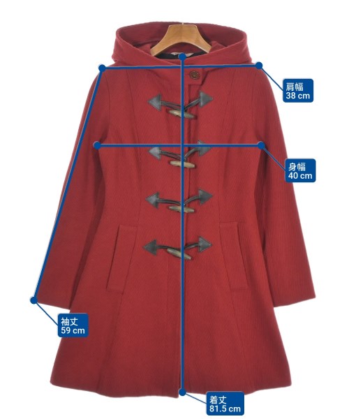 Vivienne Westwood RED LABEL（ヴィヴィアンウエストウッドレッドレーベル）ダッフルコート 赤 サイズ:2(M位) レディース/2200649972043