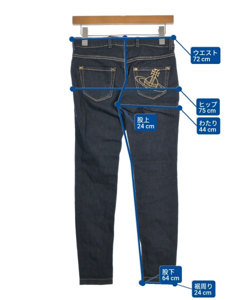 Vivienne Westwood RED LABEL（ヴィヴィアンウエストウッドレッドレーベル）デニムパンツ 紺 サイズ:1(S位) レディース/2200650744035