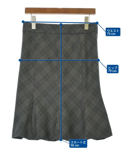 Vivienne Westwood RED LABEL（ヴィヴィアンウエストウッドレッドレーベル）ひざ丈スカート グレー サイズ:3(L位) レディース/2200706702019