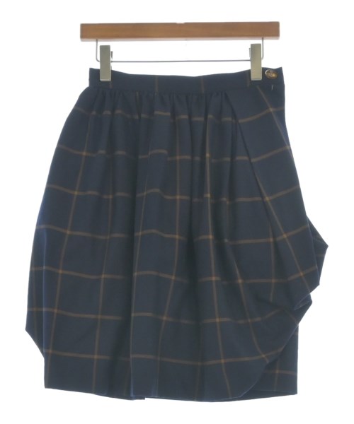Vivienne Westwood RED LABEL(ヴィヴィアンウエストウッドレッドレーベル)ひざ丈スカート 紺 サイズ:1(S位)/2200663444021