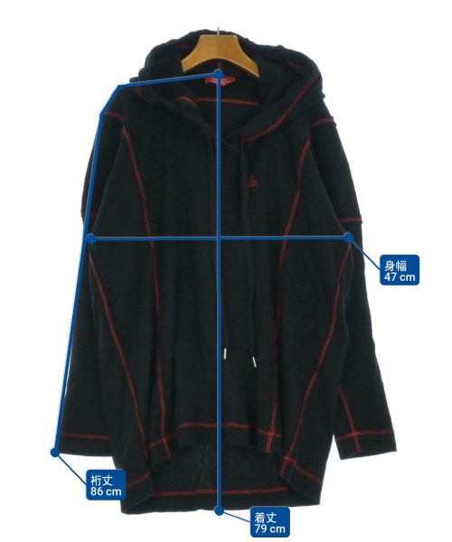 Vivienne Westwood RED LABEL（ヴィヴィアンウエストウッドレッドレーベル）パーカー 黒 サイズ:00(F) レディース/2200666448033