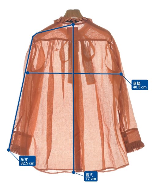 Vivienne Westwood RED LABEL（ヴィヴィアンウエストウッドレッドレーベル）ブラウス オレンジ サイズ:00(XS位) レディース/2200685850015