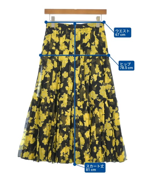 ROCHAS（ロシャス）ロング・マキシ丈スカート 黄 サイズ:40(M位) レディース/2200695767259