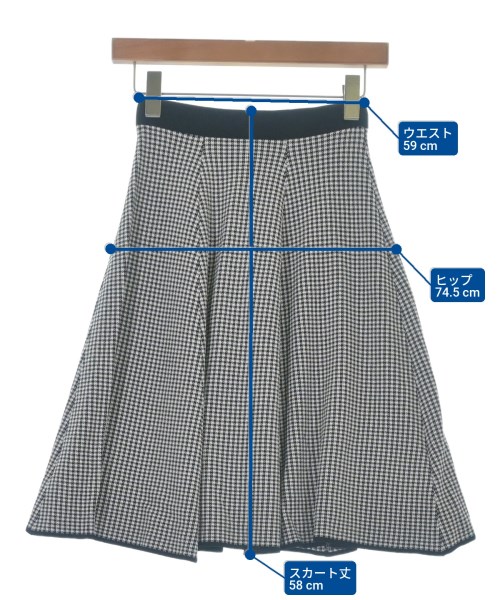 ROCHAS（ロシャス）ひざ丈スカート 黒 サイズ:XS レディース/2200655567721