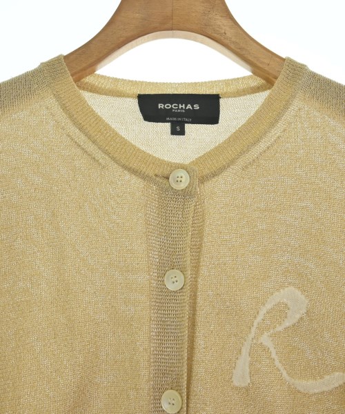 ROCHAS（ロシャス）カーディガン ゴールド サイズ:S レディース/2200719301056