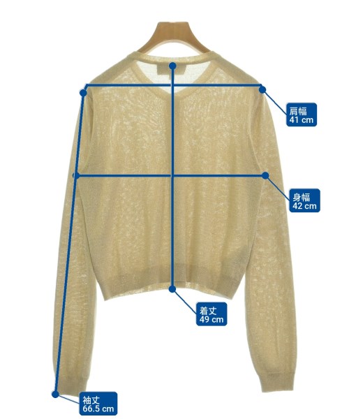 ROCHAS（ロシャス）カーディガン ゴールド サイズ:S レディース/2200719301056