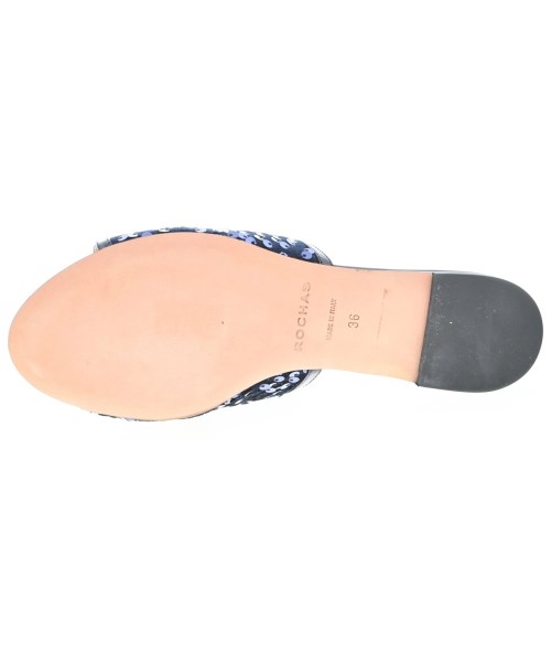 ROCHAS（ロシャス）サンダル 黒 サイズ:36(22.5cm位) レディース/2200708541074