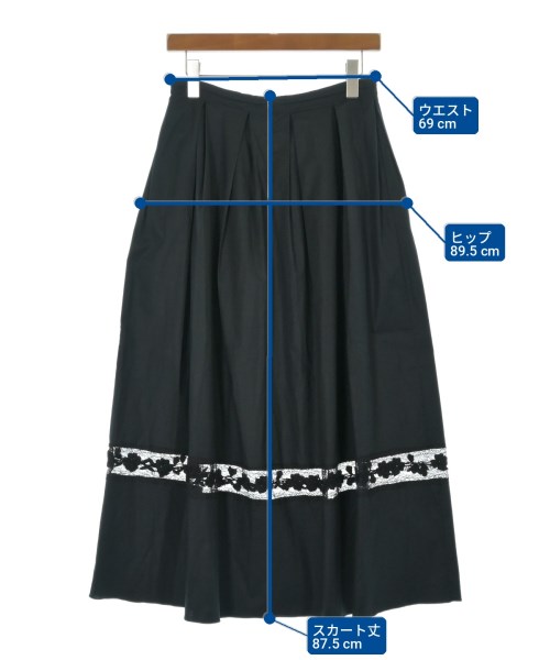ROCHAS（ロシャス）ロング・マキシ丈スカート 黒 サイズ:40(M位) レディース/2200709808039