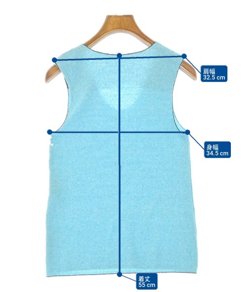 ROCHAS（ロシャス）ベスト/ノースリーブ 青 サイズ:34(XXS位) レディース/2200728804098