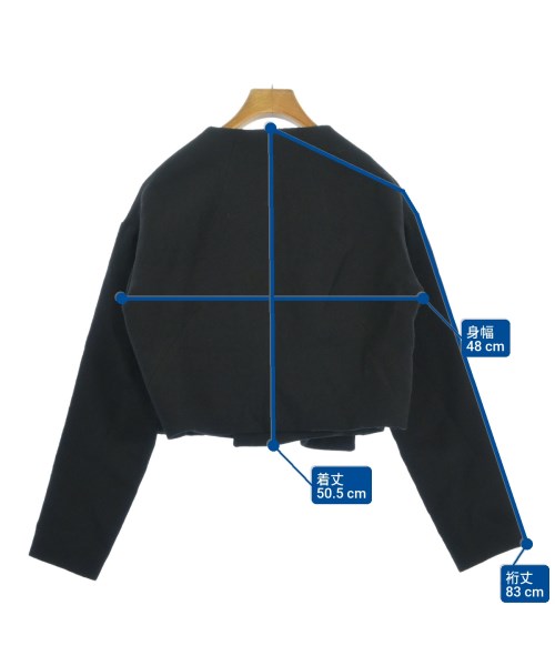 ANNE VALERIE HASH（アンヴァレリーアッシュ）ノーカラージャケット 黒 サイズ:XS レディース/2200629934016