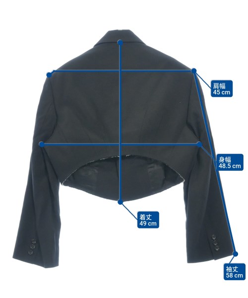 COMME des GARCONS（コムデギャルソン）テーラードジャケット 黒 サイズ:XS レディース/2200635053022