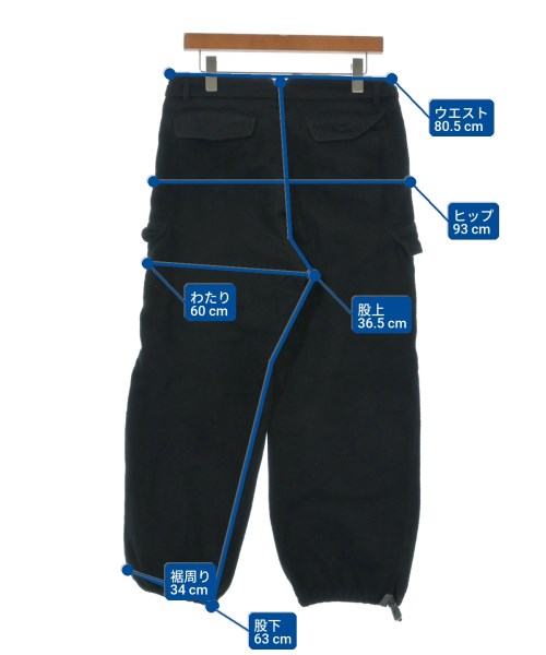 COMME des GARCONS（コムデギャルソン）カーゴパンツ 黒 サイズ:S レディース/2200637639019